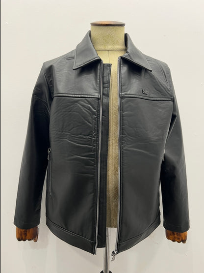 Leather Jacket Μαύρο Calvin Klein