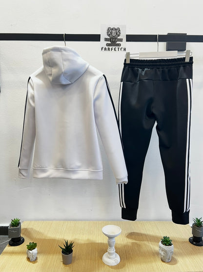 Φόρμα Adidas Dry Fit Tracksuit Λευκό/Μαύρο