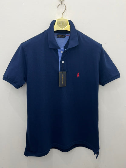 Ralph Lauren Deep Blue Μπλέ Ρουά Polo Pique Cotton