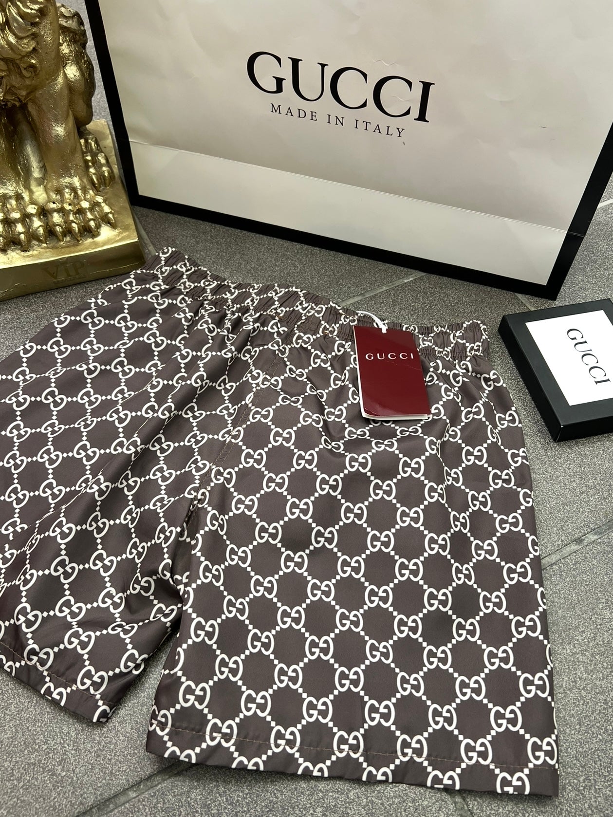 Gucci Μαγιό Brown/Cream Swimwear