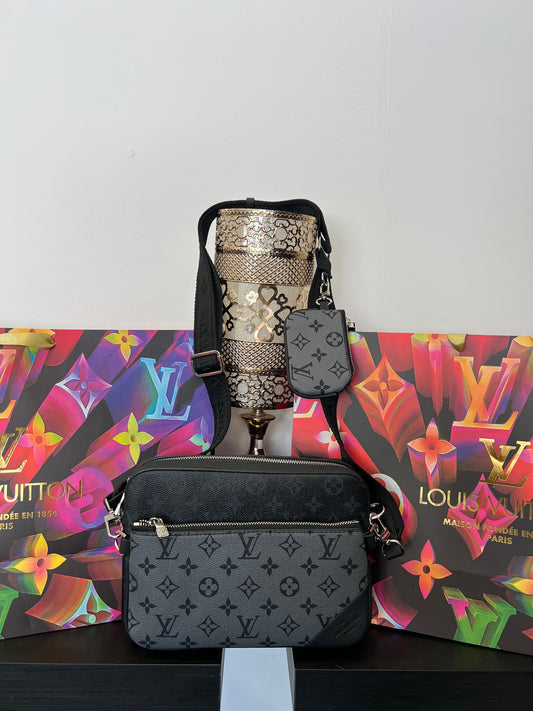 Big Trio Pochette LV Τσαντάκι Γκρί