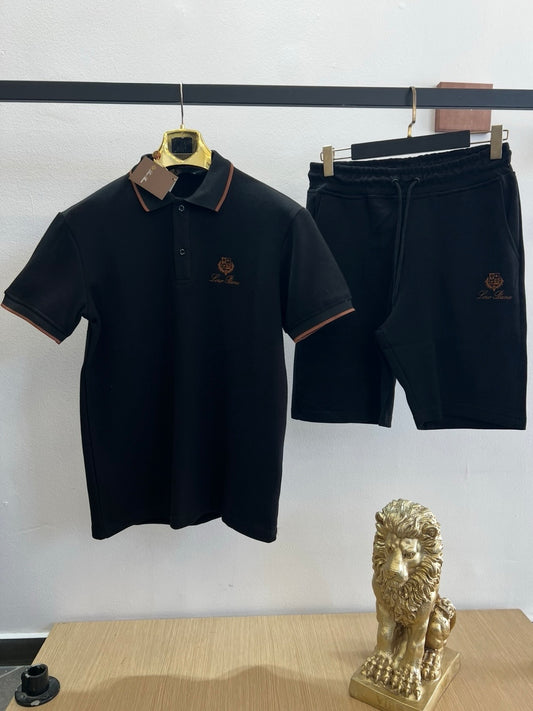 Summer Σετ 3Α Loro Piana Polo Μαύρο