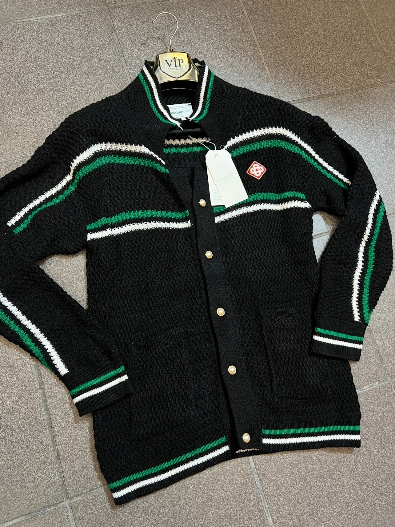 Sweater Ζακέτα Casa Blanca Πλεκτή Μαύρη 3Α