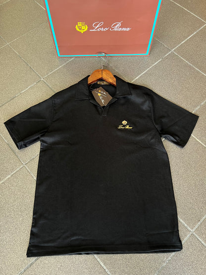 Μπλούζα Loro Piana Polo Μαύρη