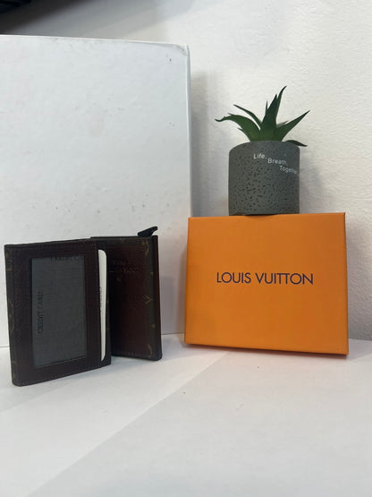 Leather LV Card Holder/Wallet Monogram Brown