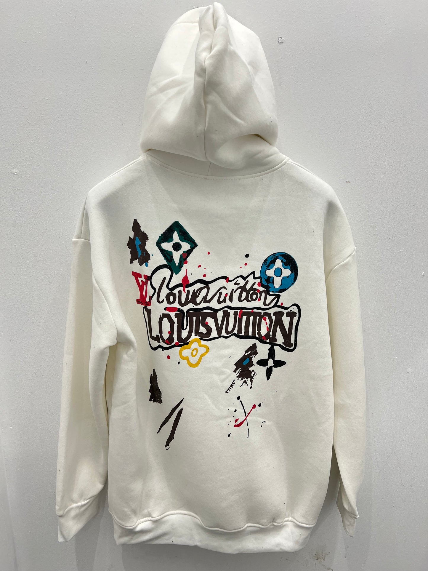 Hoodie Άσπρο L/V OverSize Φούτερ