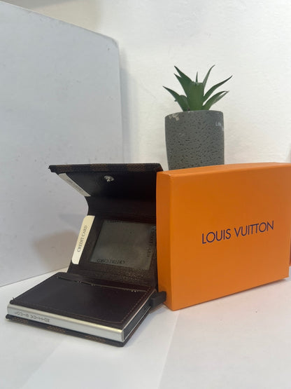 Leather LV Card Holder/Wallet Damier Brown