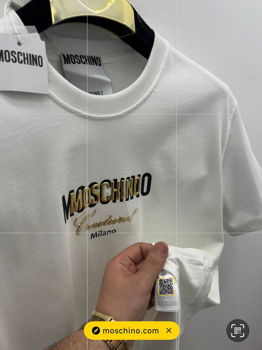 T-Shirt 3A Λευκό Moschino Gold