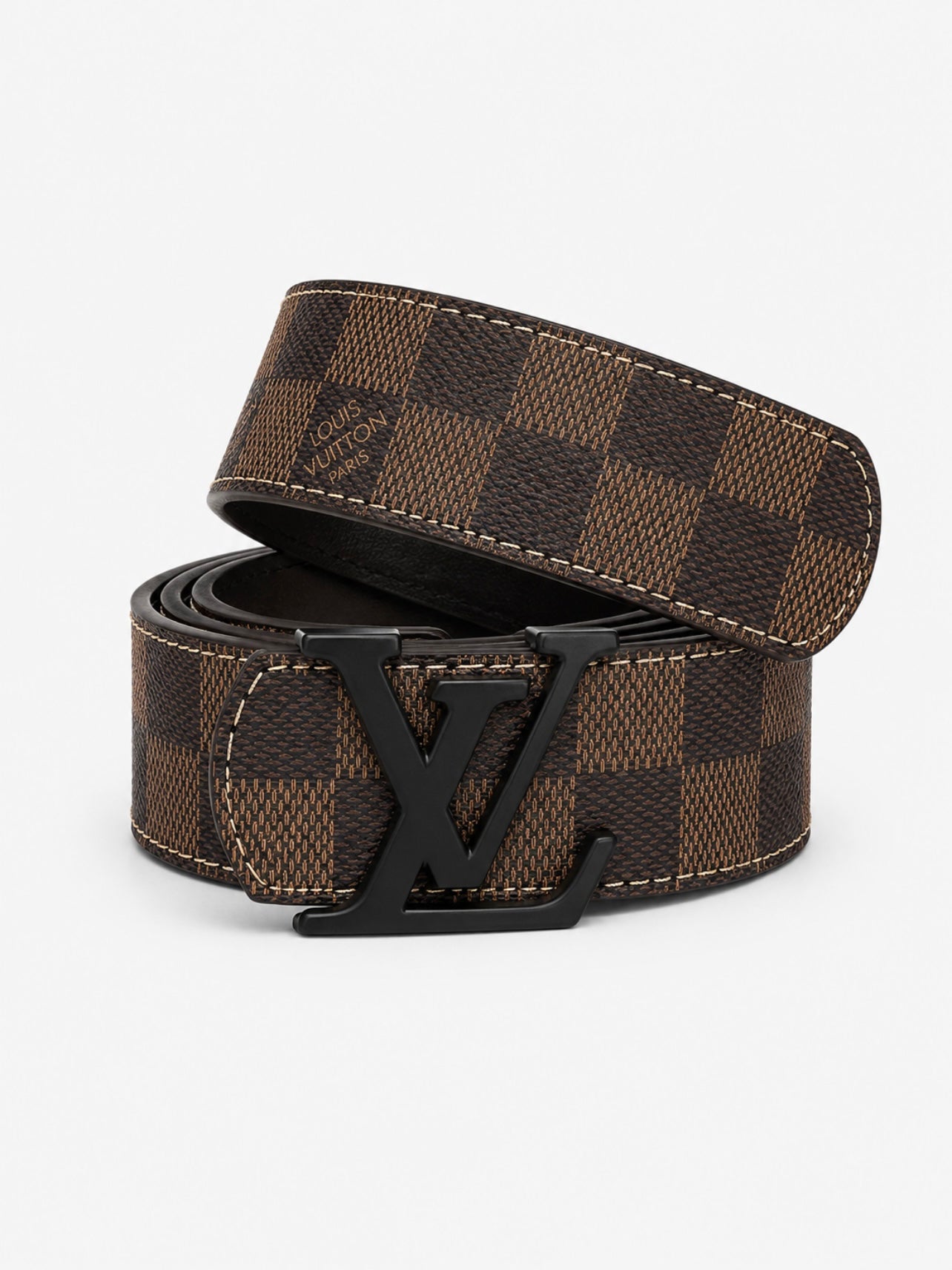 Ζώνη Δερμάτινη Louis V Damier Black/Brown