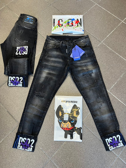Jean Παντελόνι Dsquared2 RoyalBlack