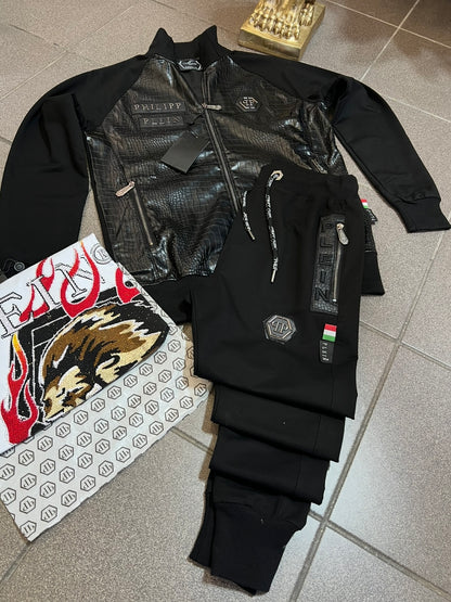 Outfit 3Α Μαύρο Philip Plein Croco Rhinestone