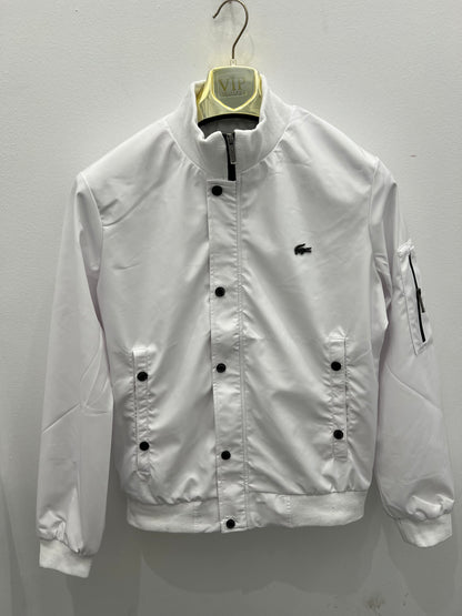 Μπουφάν Lacoste Αντιανεμικό Άσπρο