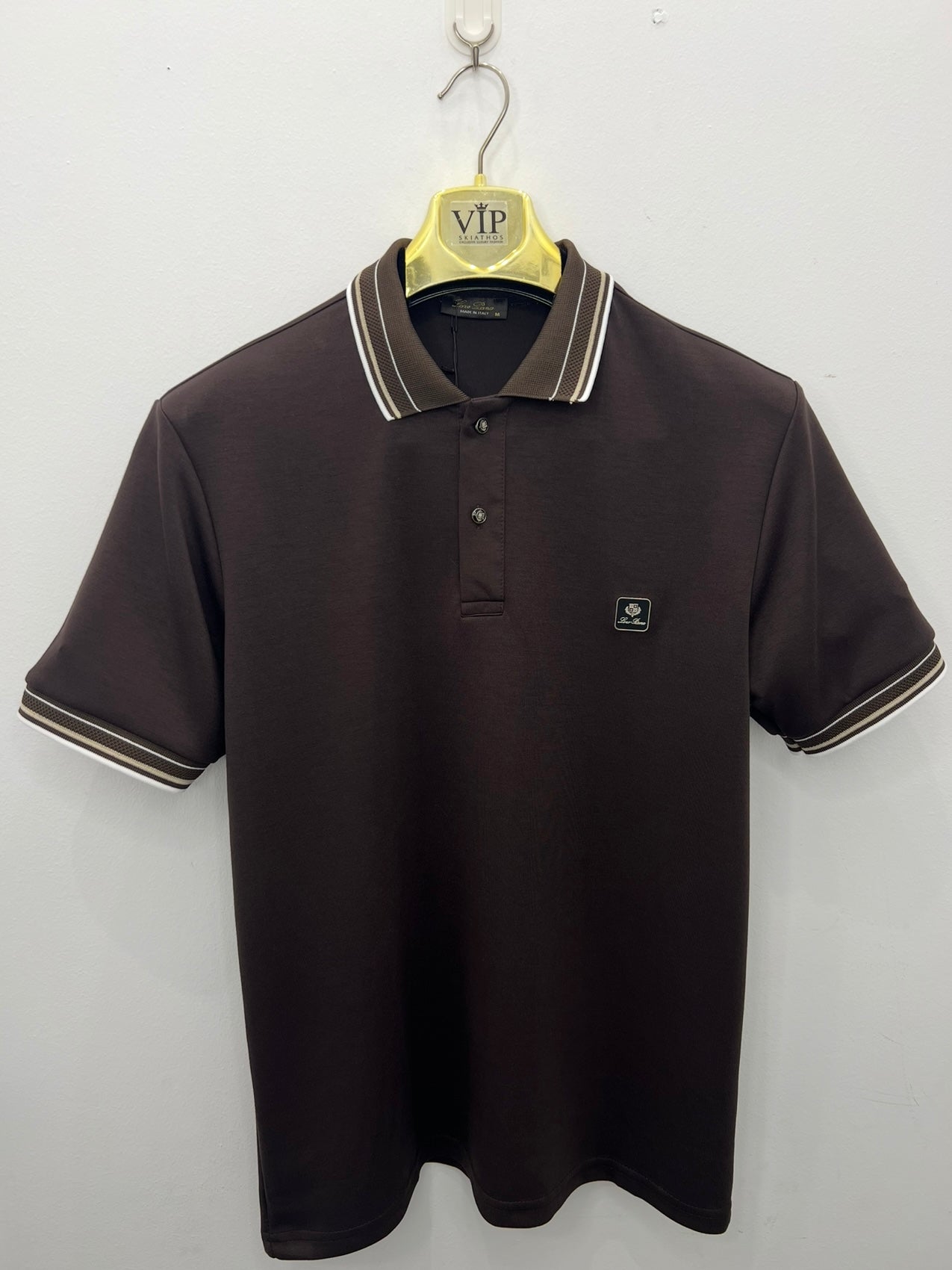 Polo Μπλούζα 3A Loro Piana Καφέ