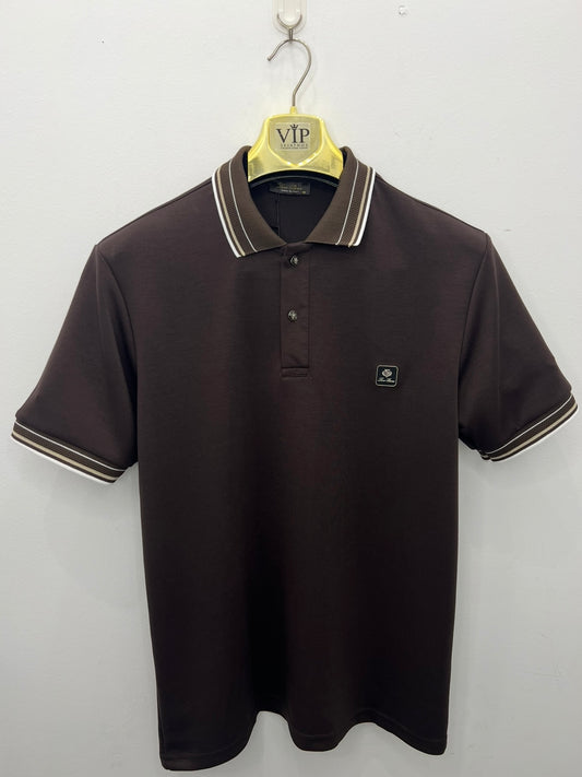 Polo Μπλούζα 3A Loro Piana Καφέ