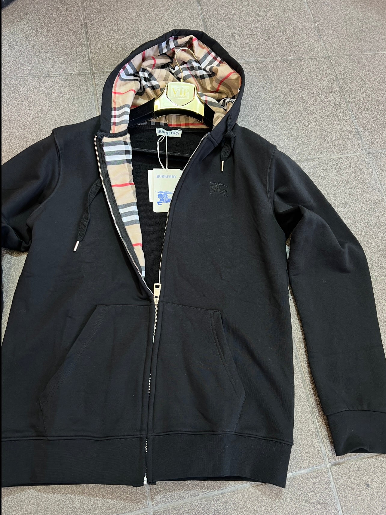 Zip Ζακέτα Burberry Μαύρη Classic