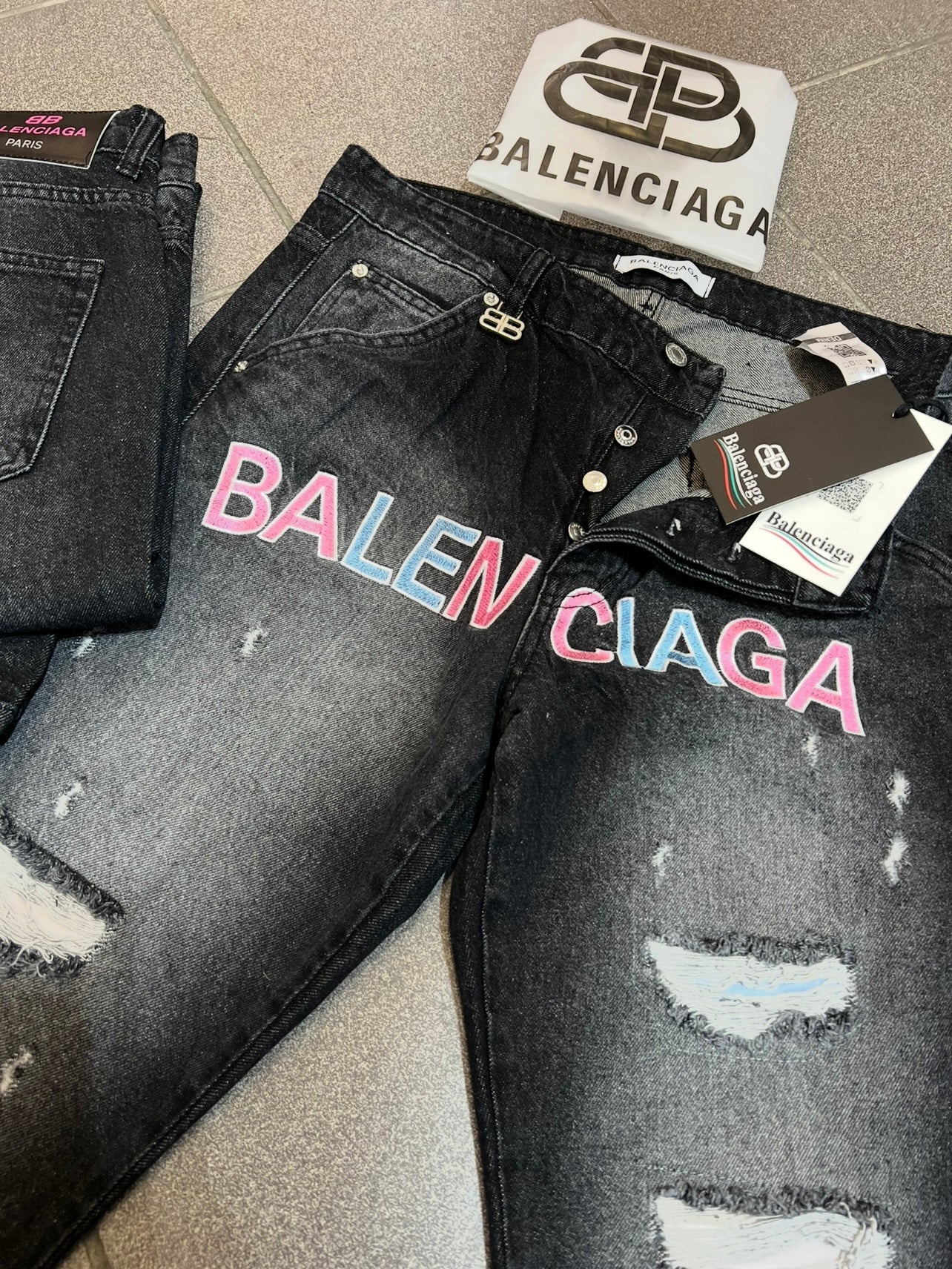 Jean Παντελόνι Balenciaga Denim Grey Buggy
