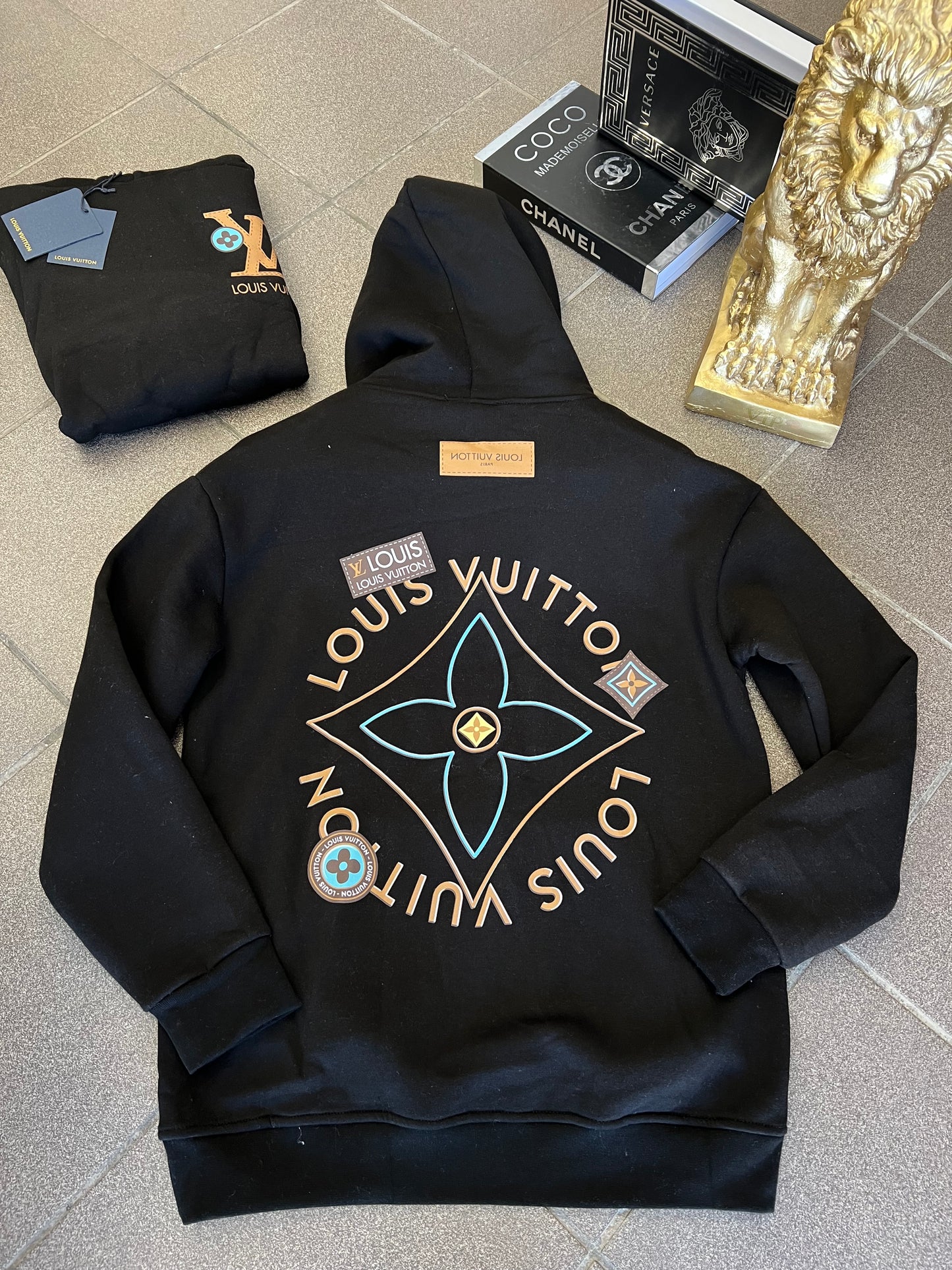 Hoodie Μαύρο L/V OverSize Φούτερ