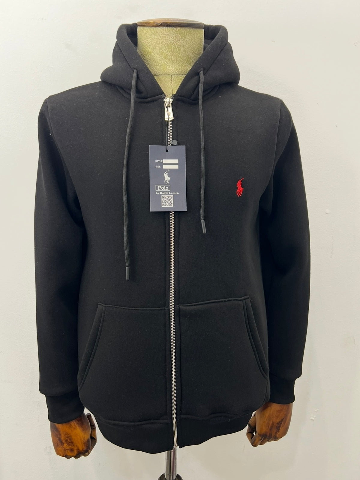 Ζακέτα Fleece Ralph Lauren Hoodie Μαύρη