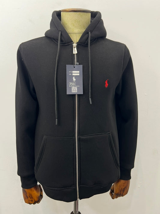Ζακέτα Fleece Ralph Lauren Hoodie Μαύρη