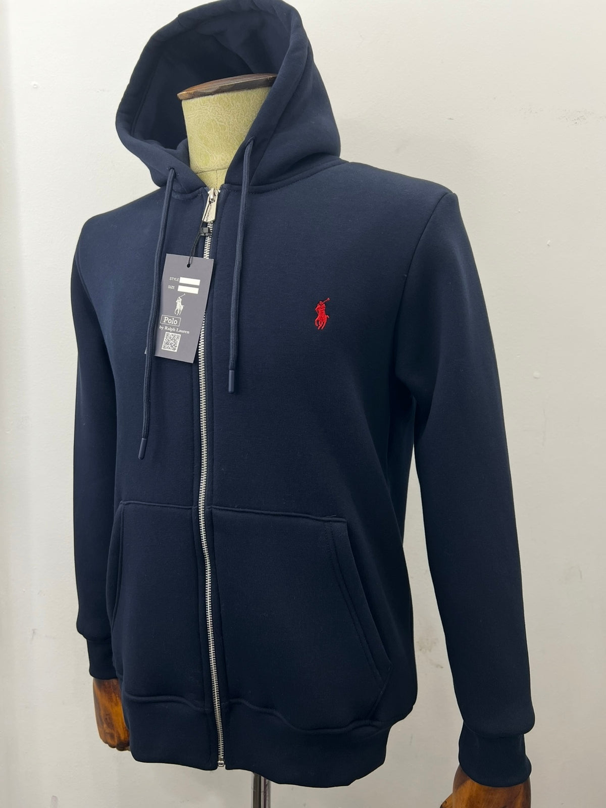 Ζακέτα Fleece Ralph Lauren Hoodie Μπλέ