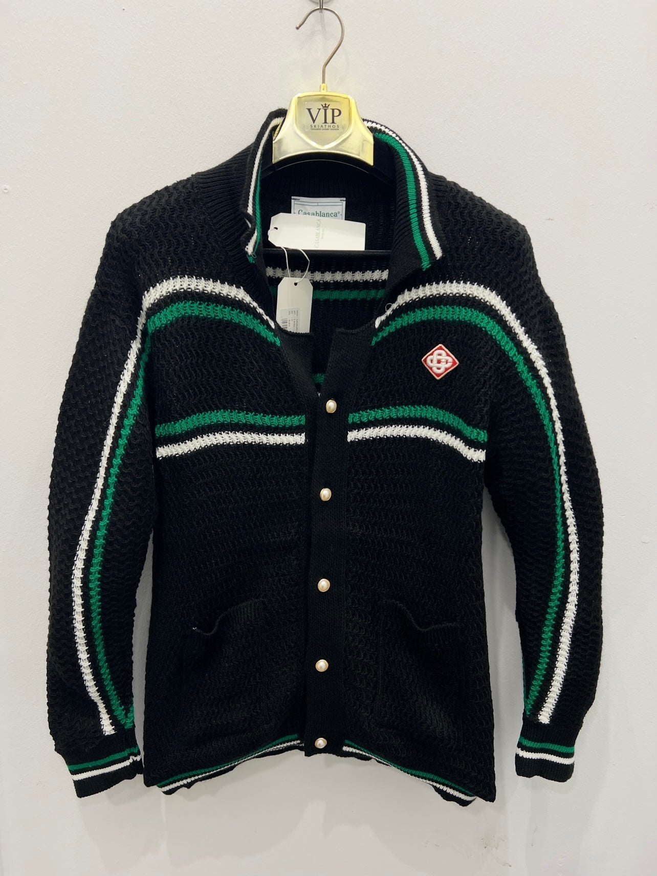 Sweater Ζακέτα Casa Blanca Πλεκτή Μαύρη 3Α