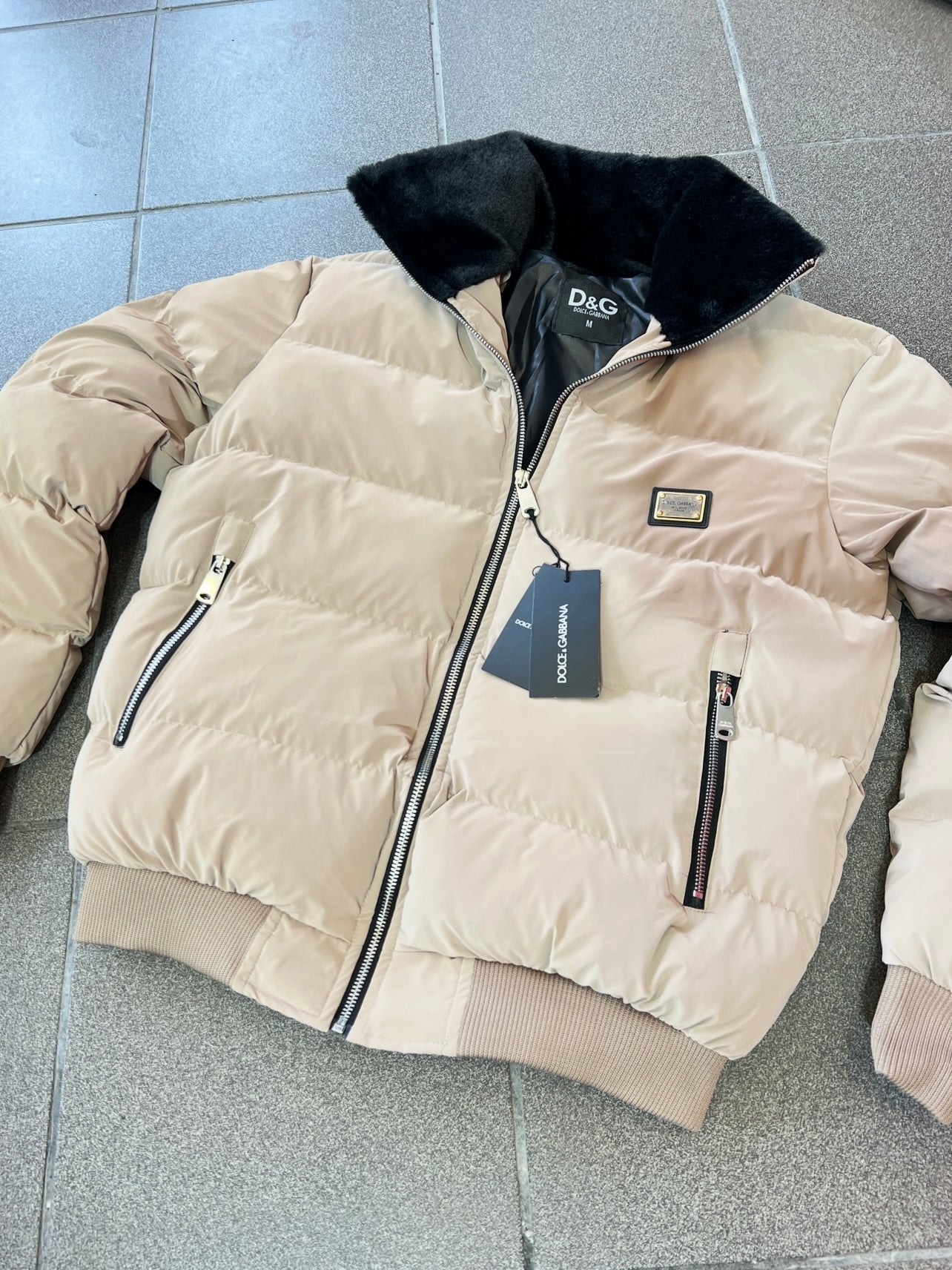 3Α Dolce & Gabbana Μπέζ Jacket Puffer
