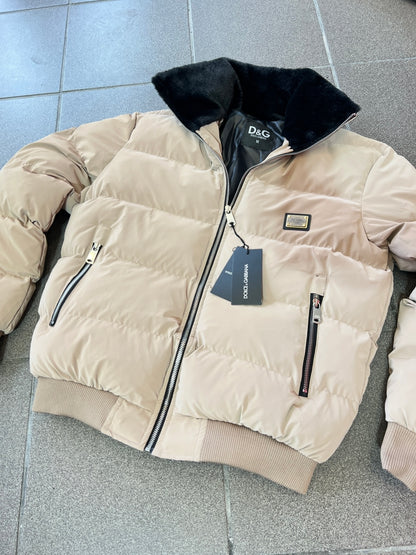 3Α Dolce & Gabbana Μπέζ Jacket Puffer