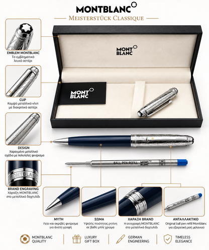 MB Luxury Pen 3A Navy / Silver
