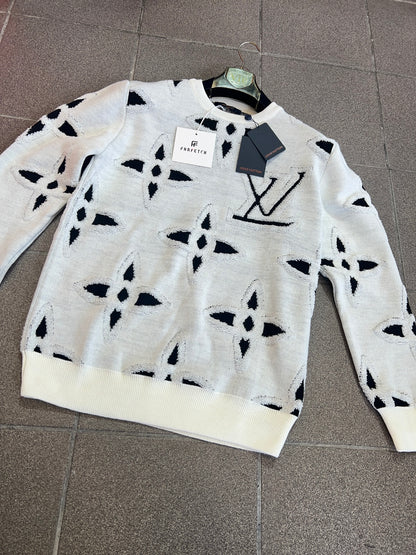 Sweater LV Πλεκτό Γκρί/Μαύρο