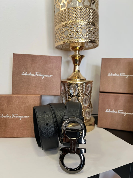 Ζώνη Δερμάτινη S.Feragamo Black