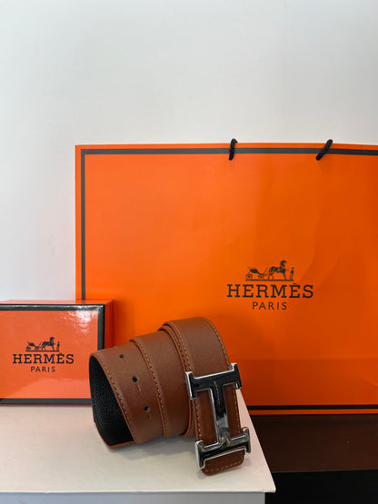 Ζώνη Δερμάτινη Hermes Ταμπά