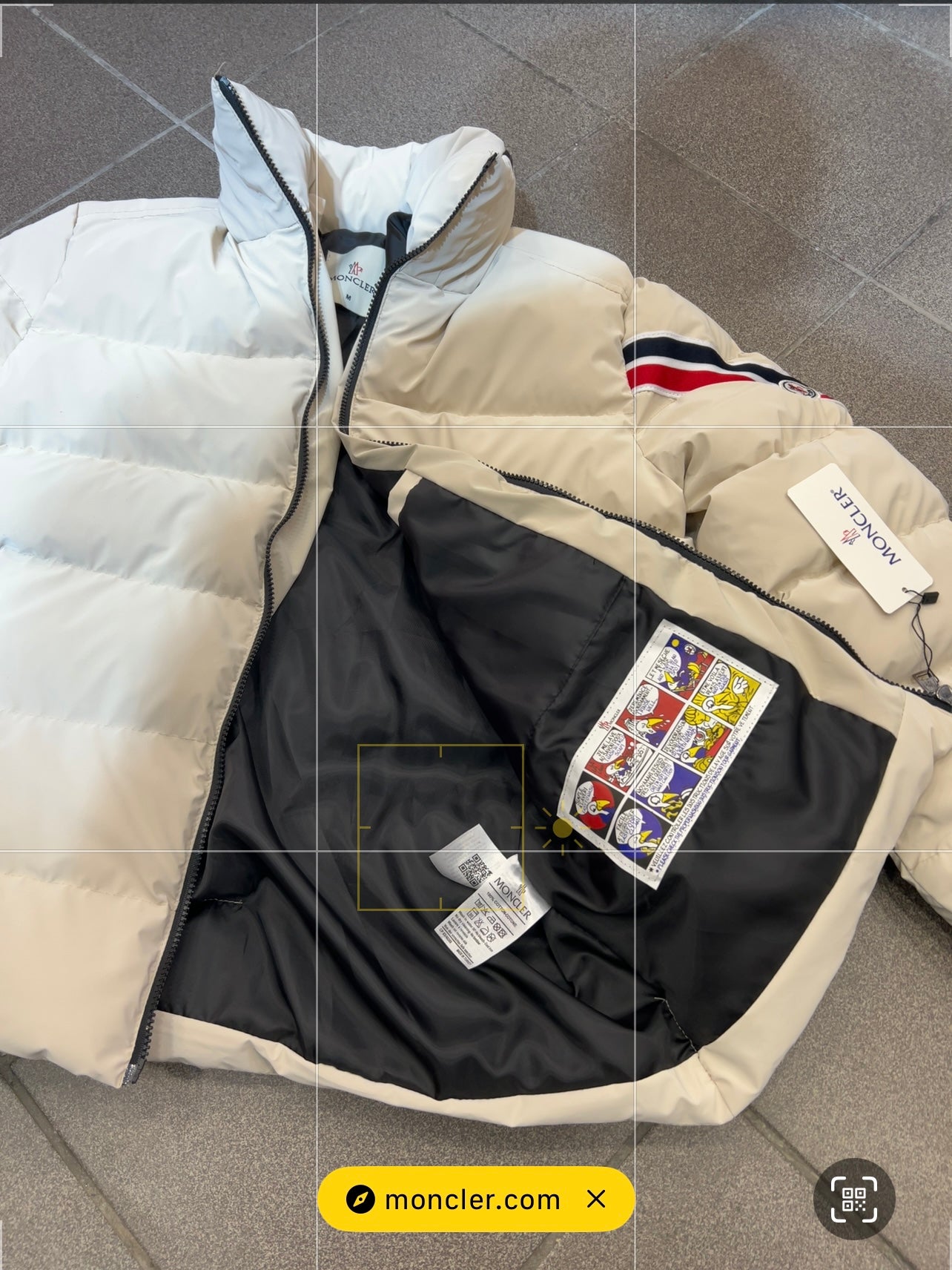 Jacket Μπέζ Moncler Μπουφάν Strip