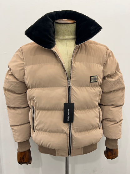 3Α Dolce & Gabbana Μπέζ Jacket Puffer