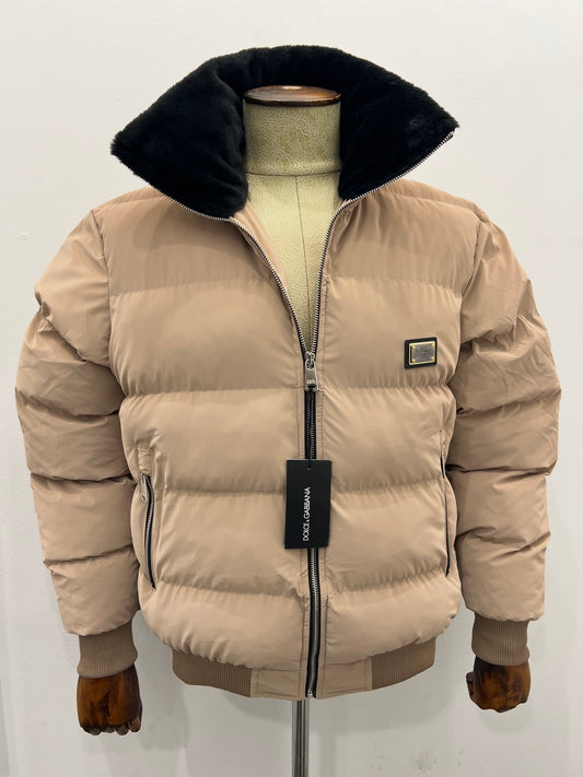 3Α Dolce & Gabbana Μπέζ Jacket Puffer