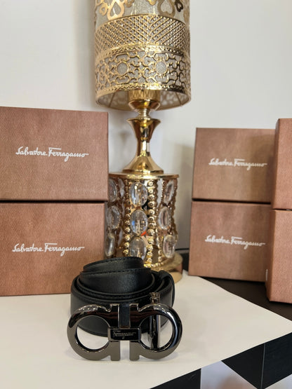 Ζώνη Δερμάτινη S.Feragamo Black