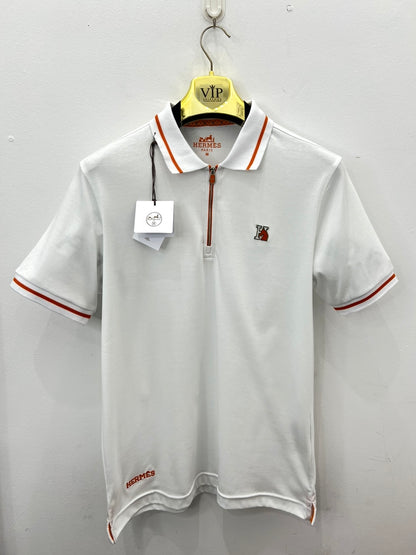 3A Polo Λευκό Hermes R Lycra