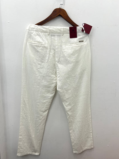 Παντελόνι Linen Loro Piana Λευκό