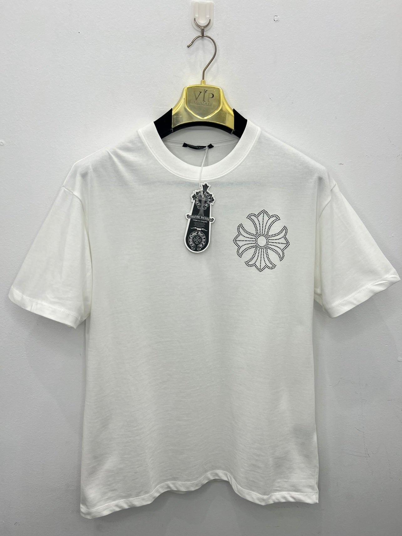 3A T-Shirt Chrome Hearts Rhinestone OverFit Άσπρη