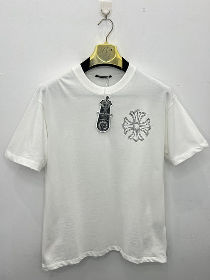 3A T-Shirt Chrome Hearts Rhinestone OverFit Άσπρη