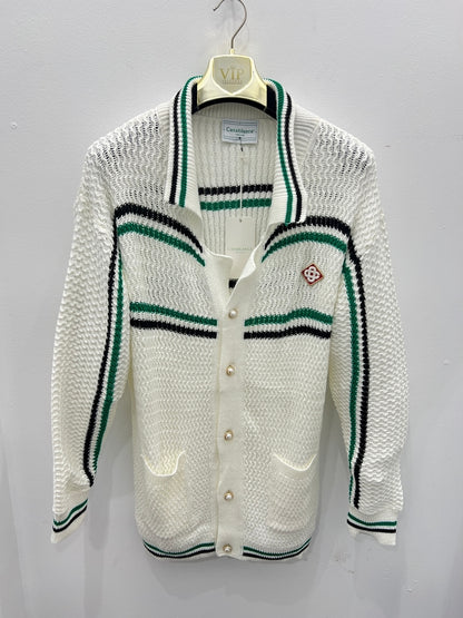 Sweater Ζακέτα Casa Blanca Πλεκτή Λευκή 3Α