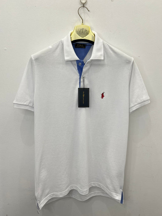 Ralph Lauren Λευκό White Polo Pique Cotton