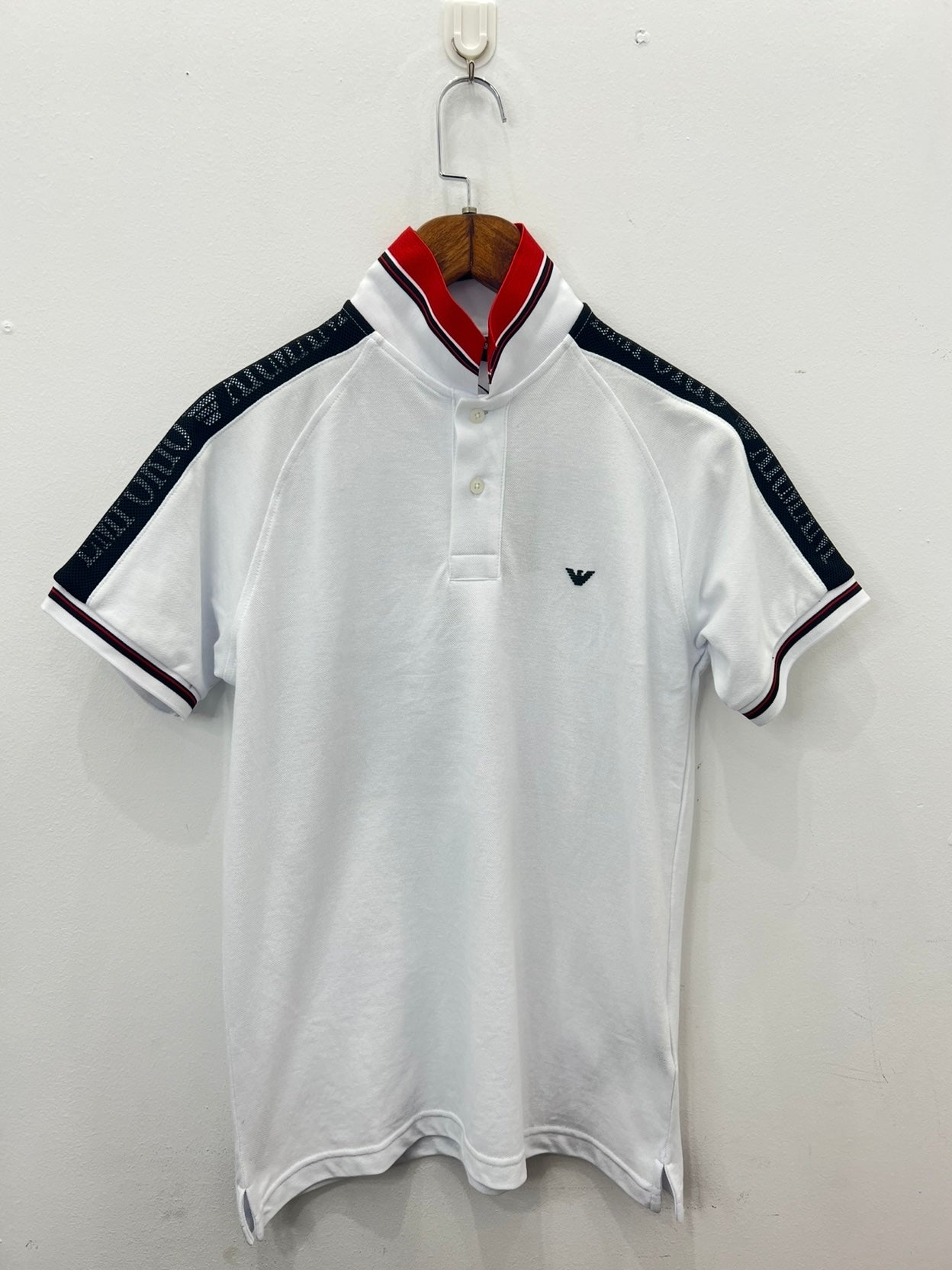 3A Polo Άσπρο EMP Armani Pique