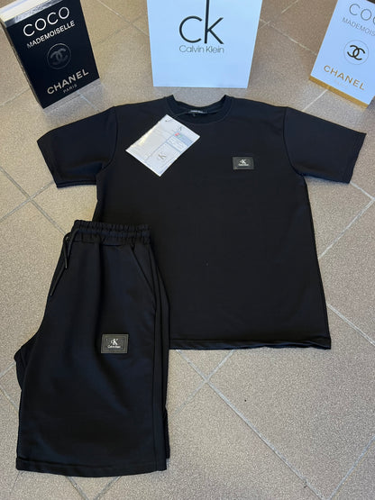 Σετ T-Shirt & Shorts Calvin Klein Μαύρο
