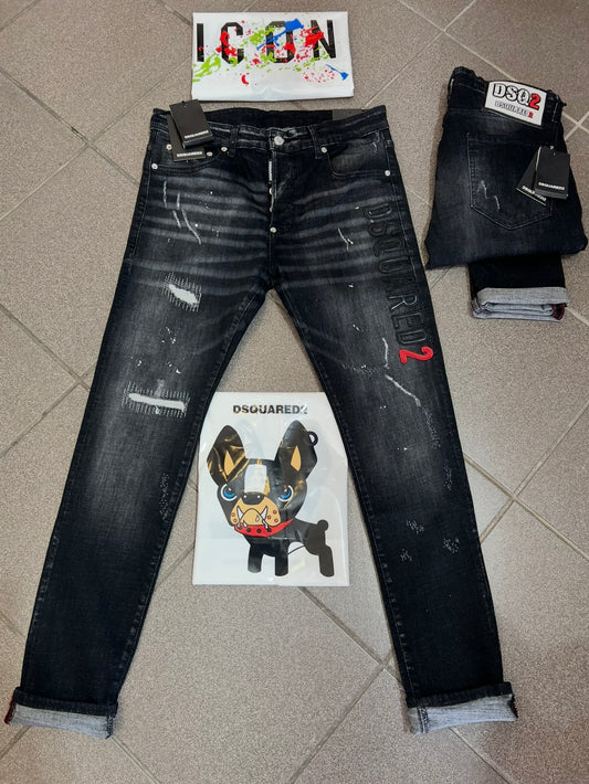 Jean Παντελόνι Dsquared 2 Black ENB