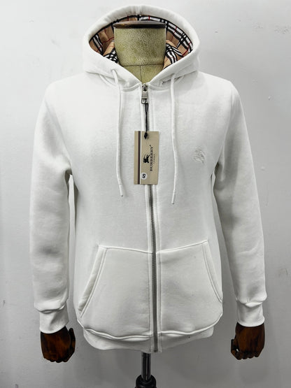 Ζακέτα Fleece Hoodie Burberry Λευκή