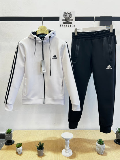 Φόρμα Adidas Dry Fit Tracksuit Λευκό/Μαύρο