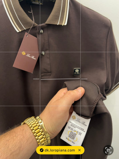 Polo Μπλούζα 3A Loro Piana Καφέ