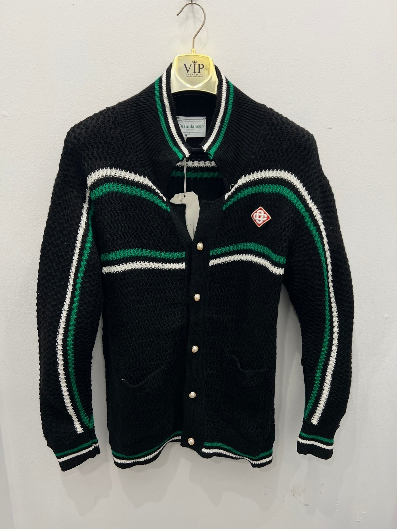 Sweater Ζακέτα Casa Blanca Πλεκτή Μαύρη 3Α