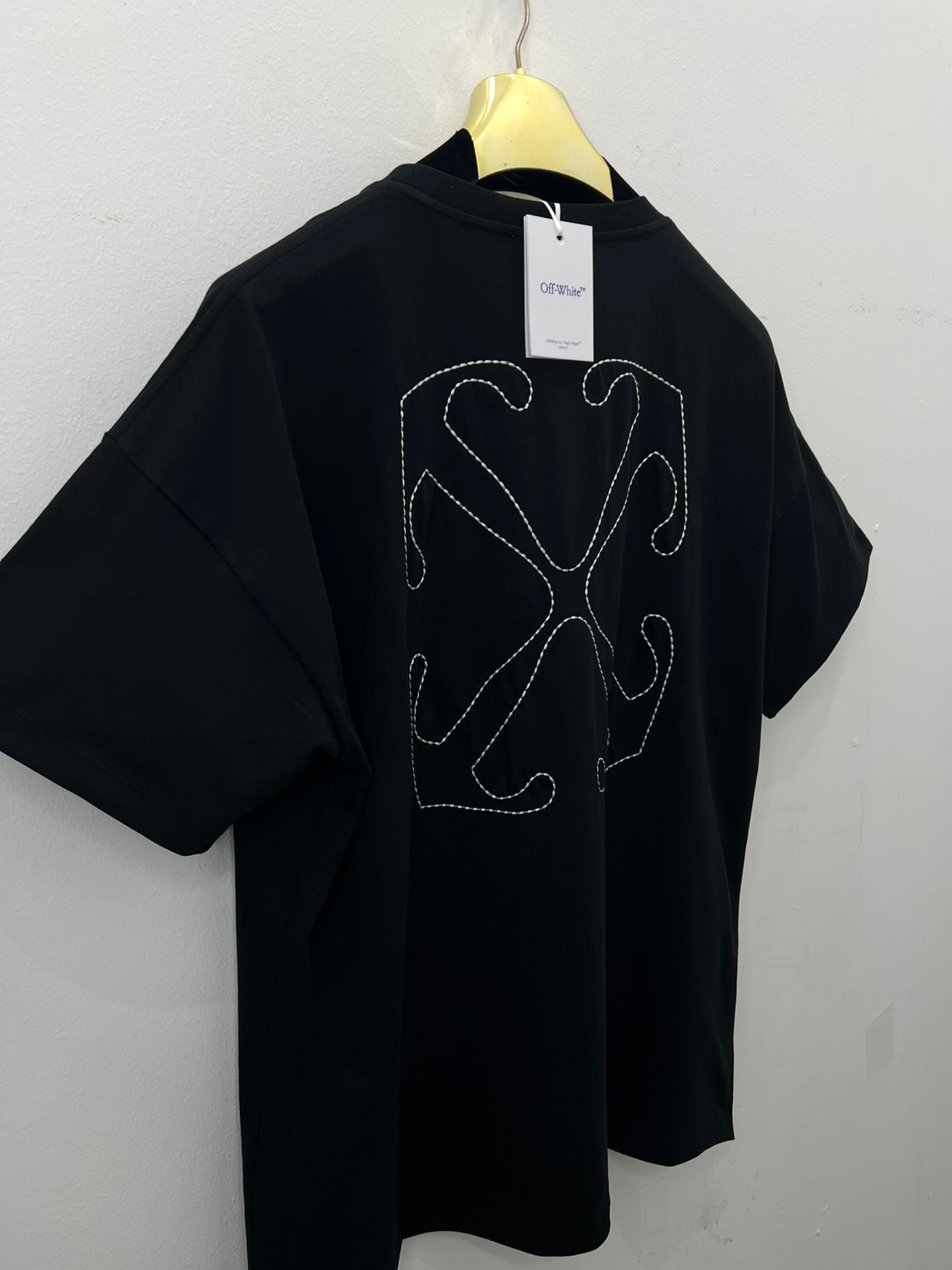 3A Off White Oversized T-Shirt Μαύρο