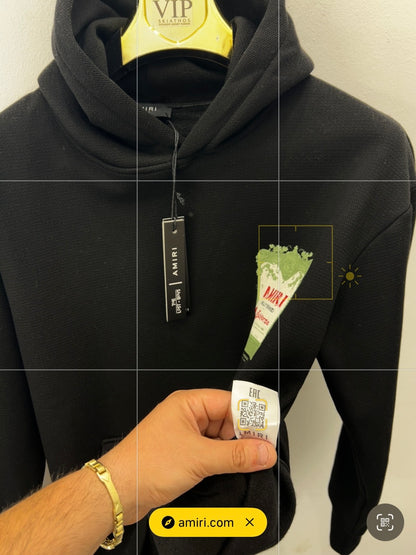 3A Hoodie Amiri Μαύρο OverFit